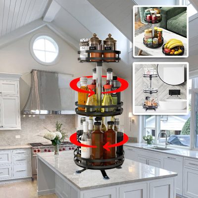 360° otočný kovový organizér (3 vrstvy) | SPINSTORE