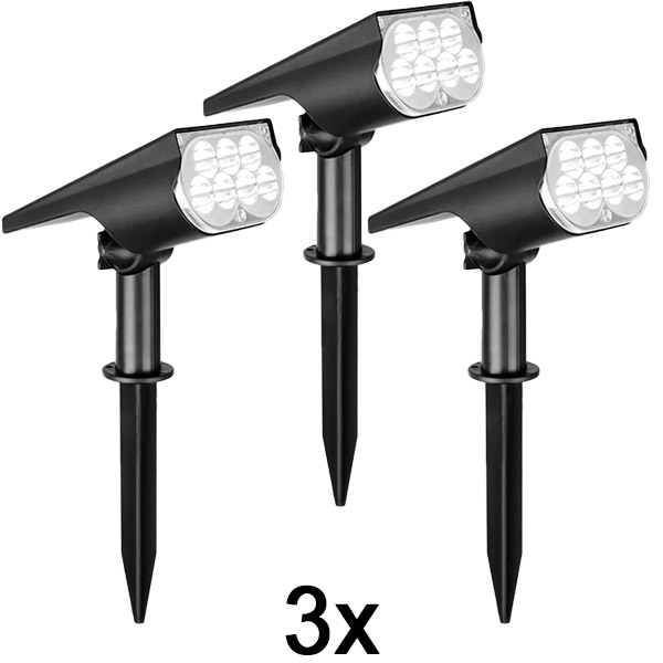 3x Solární bodové světlo pro venkovní použití | SPOTIKE