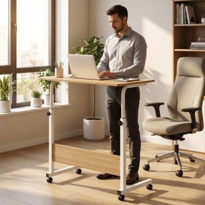 Výškově nastavitelný přenosný stůl na kolečkách (71-90 cm) | EVOSTUL